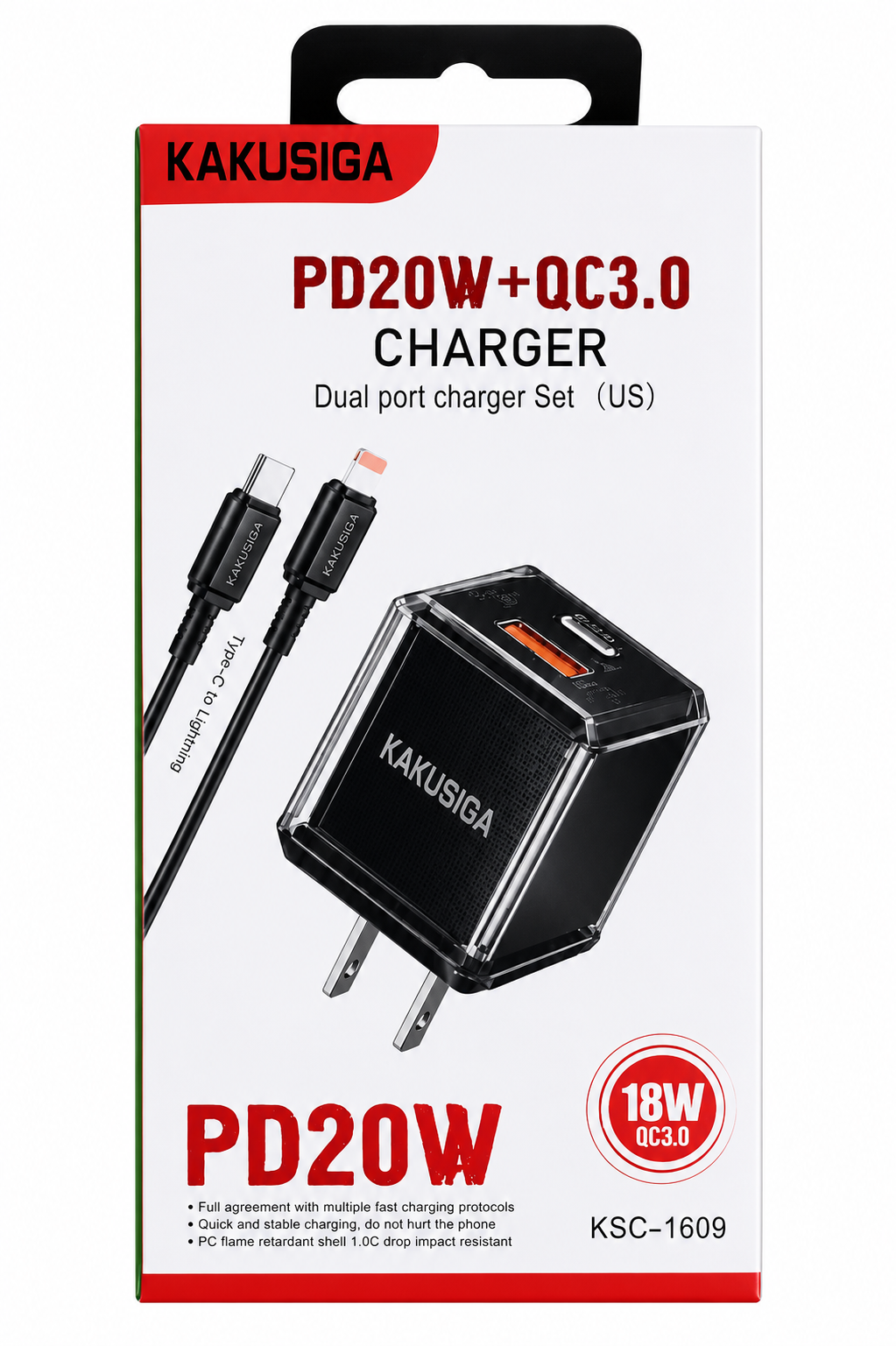 KAKU CHARGER IPHONE 20W PD/USB 18W KSC1609